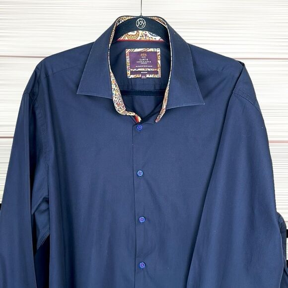 HAWES & CURTIS Button Shirt Blue Contact Cuffs Cotton Men’s XXXL - Picture 4 of 12